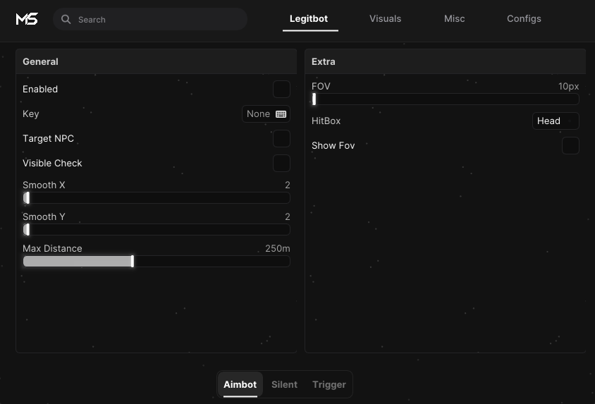 Legitbot Aimbot Menu
