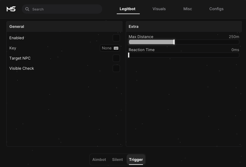 Legitbot Trigger Menu